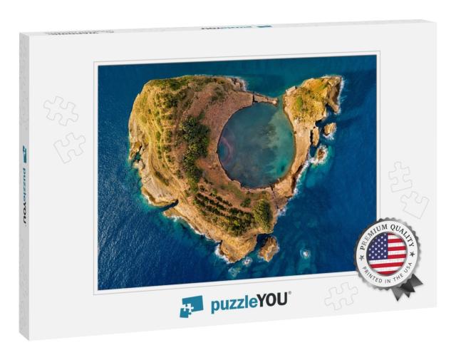 Top View of Islet of Vila Franca Do Campo is Formed by th... Jigsaw Puzzle