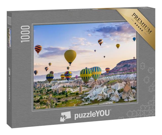 Puzzle 1000 Teile „Bilder einer Ballonfahrt, Goreme, Kappadokien, Türkei“