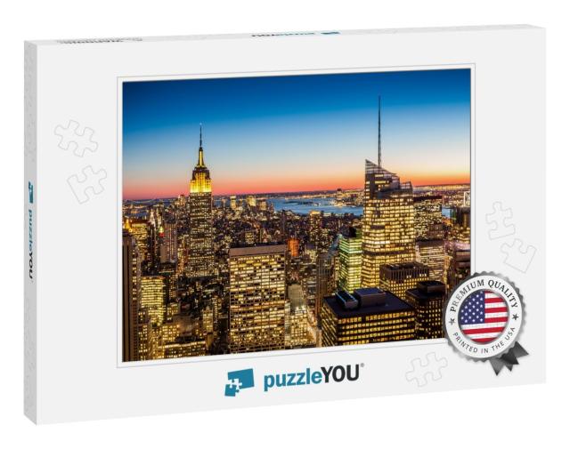 Aerial View of New York City in the Usa... Jigsaw Puzzle