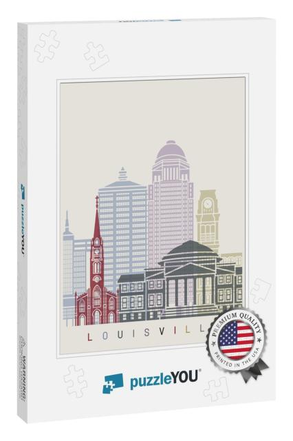 Louisville Skyline Poster in Editable Vector File... Jigsaw Puzzle