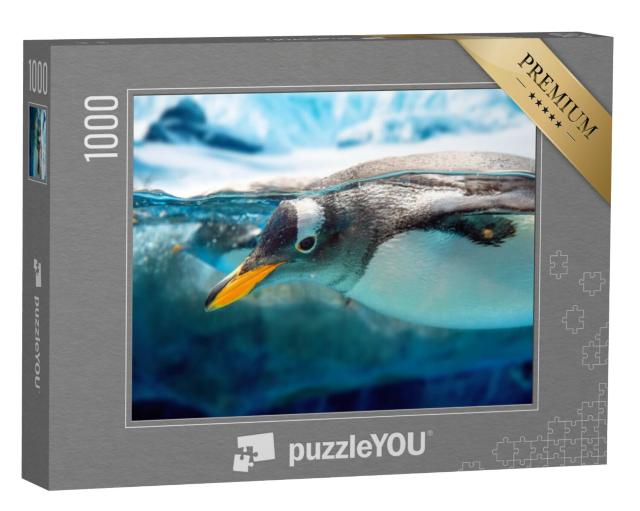 Puzzel 1000 stukjes „Zwemmende pinguïn“