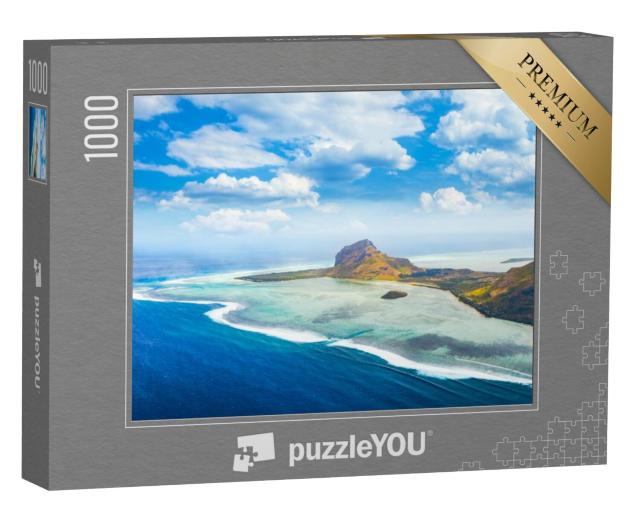 Puzzel 1000 stukjes „Prachtige luchtfoto van het schiereiland Le Morne Brabant op Mauritius“