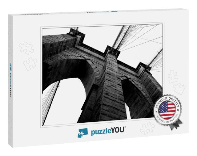 Brooklyn Bridge Between Brooklyn & New York City Over the... Jigsaw Puzzle