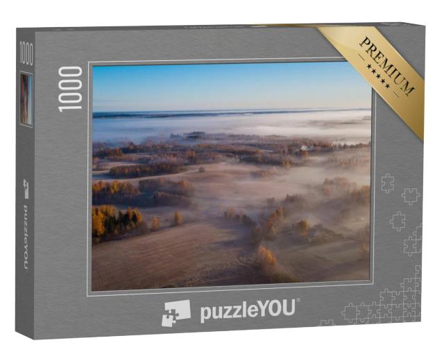 Puzzel 1000 stukjes „Mistige herfstochtend in Estland“