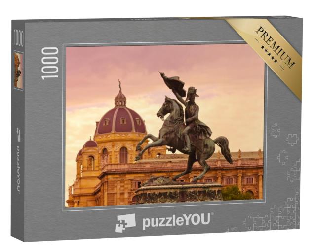 Puzzel 1000 stukjes „Standbeeld van aartshertog Karel in Wenen, Oostenrijk“