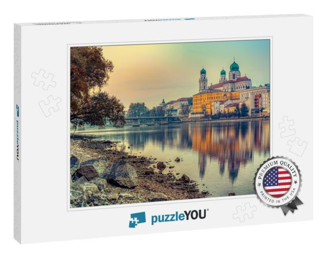 Passau At Autumn Evening. Passau is a Town in Lower Bavar... Jigsaw Puzzle