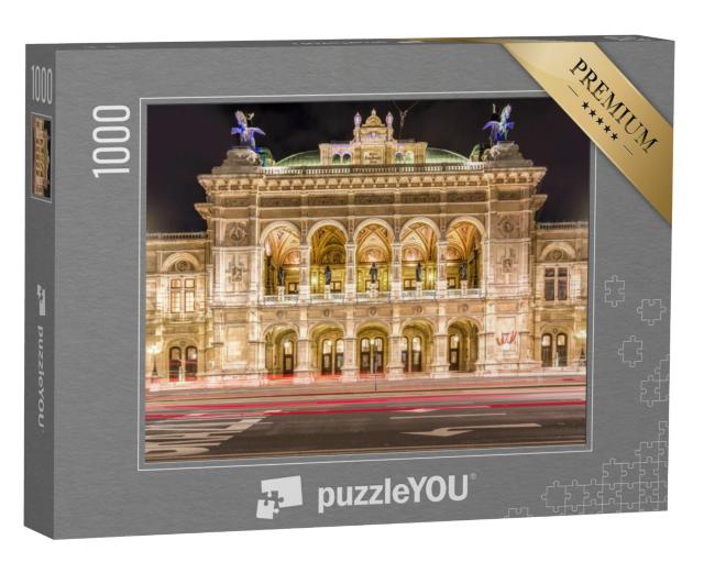 Puzzel 1000 stukjes „Weense Staatsopera bij nacht, Wenen, Oostenrijk“