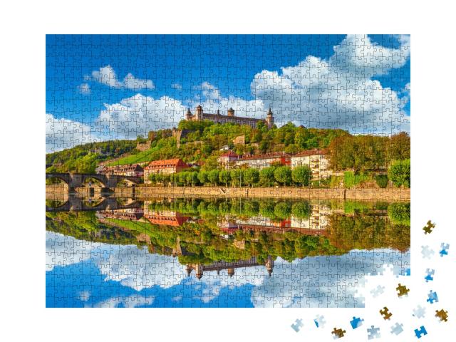 Puzzle 1000 Teile „Festung Marienberg und Alte Mainbrücke, Würzburg, Deutschland“