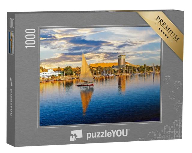 Puzzel 1000 stukjes „Luxor aan de Nijl is een favoriete plek voor toeristenboten“