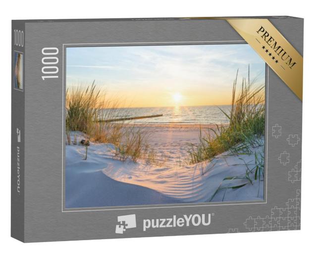 Puzzel 1000 stukjes „Zonsondergang op het strand van de Baltische Zee“