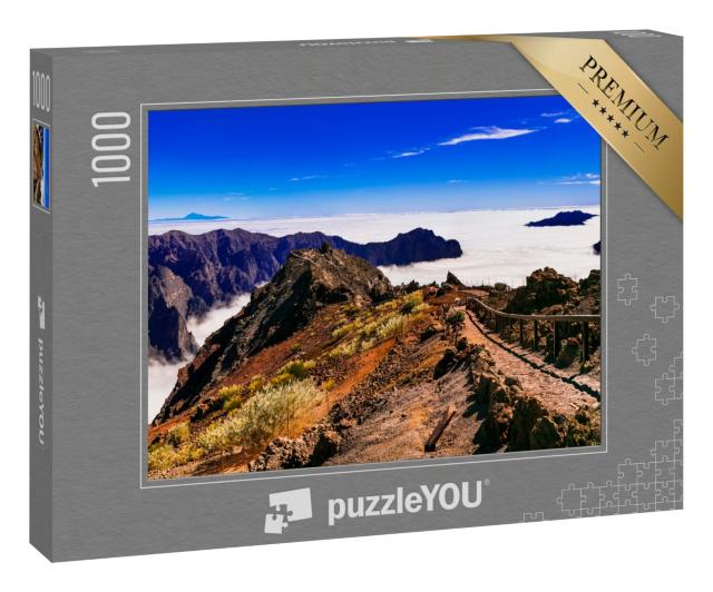 Puzzle 1000 Teile „Weg zum Himmel. Mirador Roque de los Muchachos - La Palma, Kanarische Inseln“