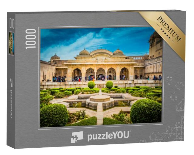 Puzzel 1000 stukjes „Sheesh Mahal van het Amber Fort, Jaipur“