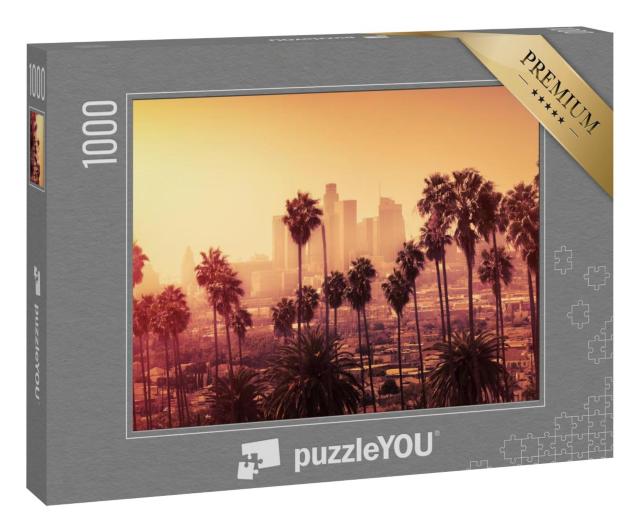 Puzzle 1000 Teile „Sonnenuntergang über Downtown Los Angeles“