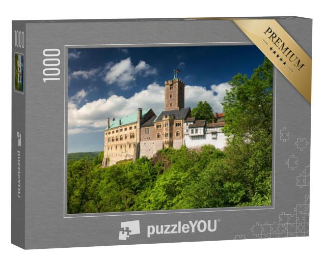 Puzzel 1000 stukjes „Uitzicht op het beroemde kasteel Wartburg in Thüringen, Duitsland“