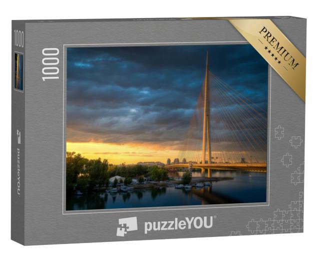 Puzzel 1000 stukjes „Hangbrug in Belgrado - Most na Adi“