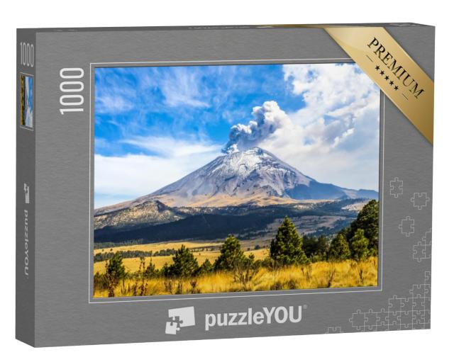 Puzzel 1000 stukjes „Actieve vulkaan: Popocatepetl in Mexico“