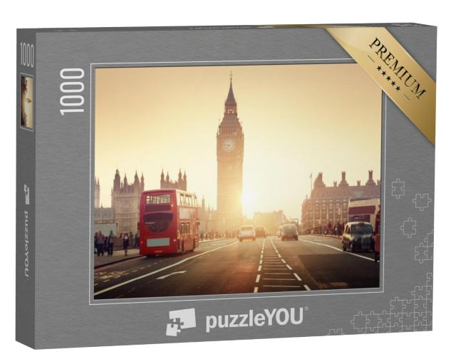 Puzzel 1000 stukjes „Westminster Bridge bij zonsondergang, Londen, Engeland“