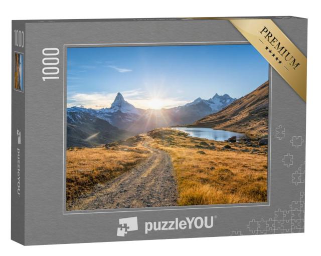 Puzzel 1000 stukjes „Stellisee en Matterhorn in de Zwitserse Alpen“