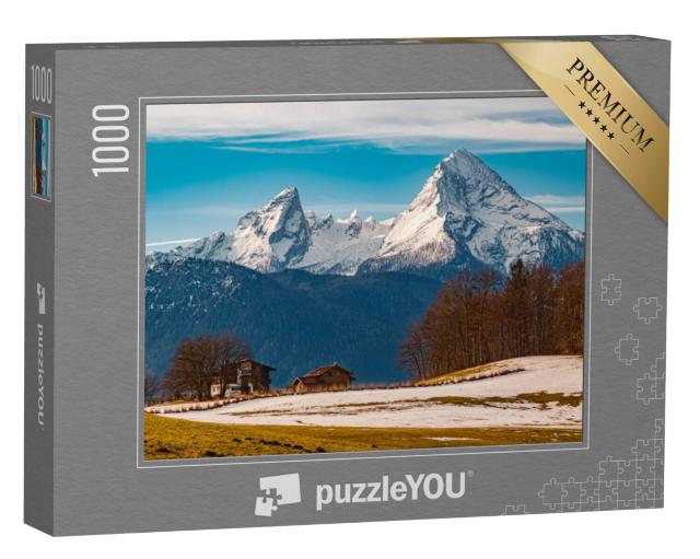 Puzzel 1000 stukjes „Winterlandschap op de Watzmann, Duitsland“