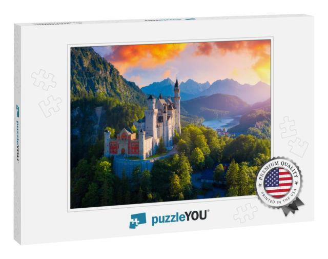 Beautiful View of World-Famous Neuschwanstein Castle, the... Jigsaw Puzzle