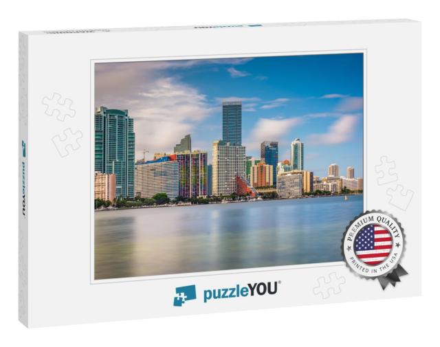 View of the Miami Skyline from Virginia Key, Miami, Flori... Jigsaw Puzzle
