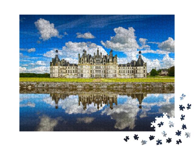 Puzzle 1000 Teile „Chateau de Chambord: Schloss im Loire-Tal, Frankreich“