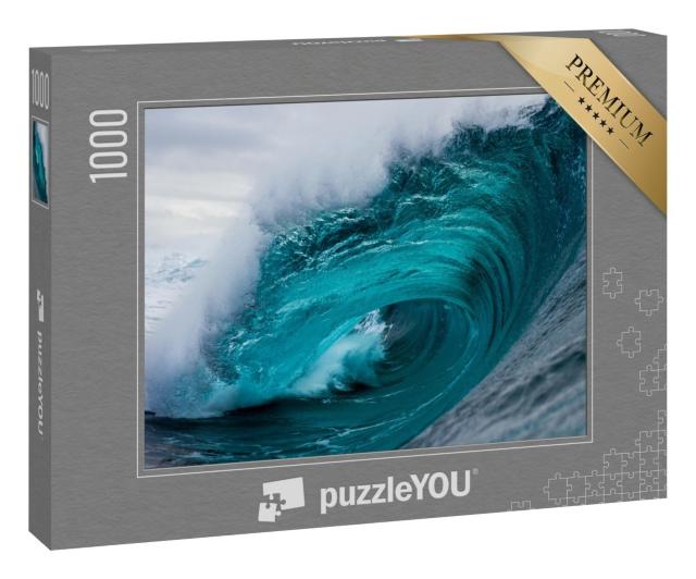 Puzzle „Riesige Welle im blauen Ozean“