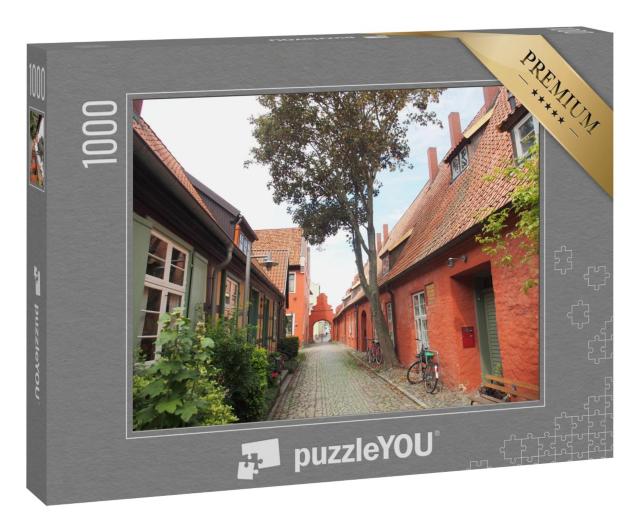 Puzzle 1000 Teile „Der Beginenhof in der Altstadt von Stralsund, Deutschland“