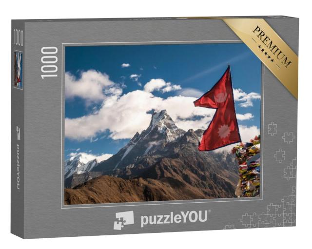 Puzzel 1000 stukjes „Machapuchare, imposante en hoge berg in de Himalaya“