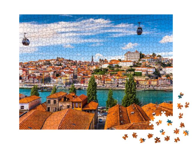 Puzzle 1000 Teile „Porto, alte Stadt am Fluss Douro, Portugal“
