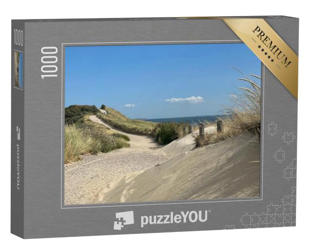 Puzzel 1000 stukjes „Prachtige wandelroute door de duinen, van Westkapelle naar Zoutelande“