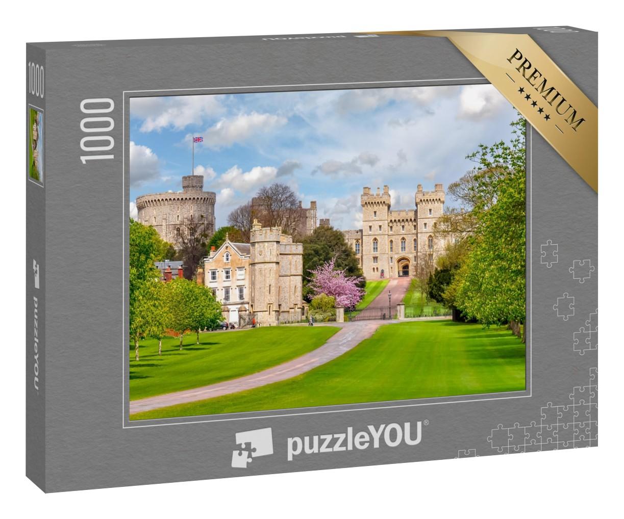 Puzzle 1000 Teile „Schloss Windsor im Frühling, England“