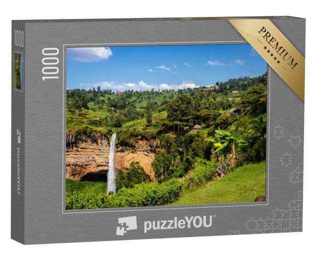 Puzzel 1000 stukjes „De derde waterval van de beroemde Sipi watervallen in Oeganda“