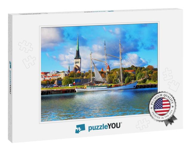 Scenic Summer Panorama of Pier with Historical Tall Saili... Jigsaw Puzzle