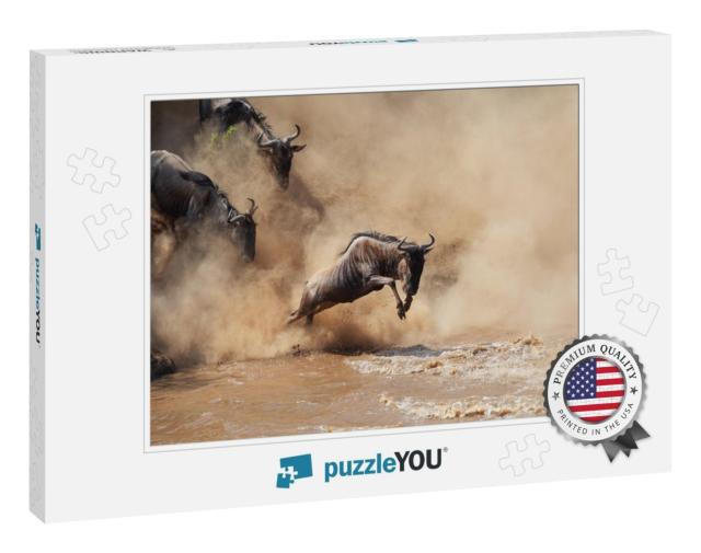 It is the Great Wildebeest Migration. These Are Good Pict... Jigsaw Puzzle
