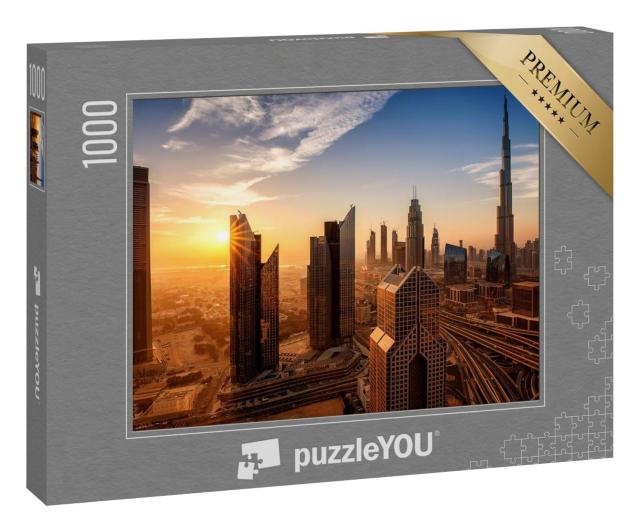 Puzzle 1000 Teile „Dubai bei Sonnenaufgang“