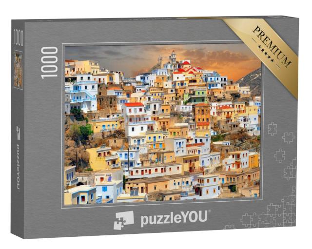 Puzzel 1000 stukjes „Oud dorp Olympos, Griekenland“