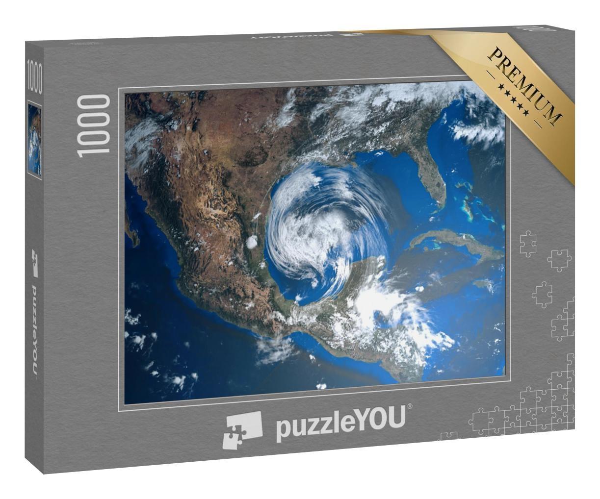 Puzzle 1000 Teile „Detaillierte und realistische 3D-Darstellung eines Hurrikans“
