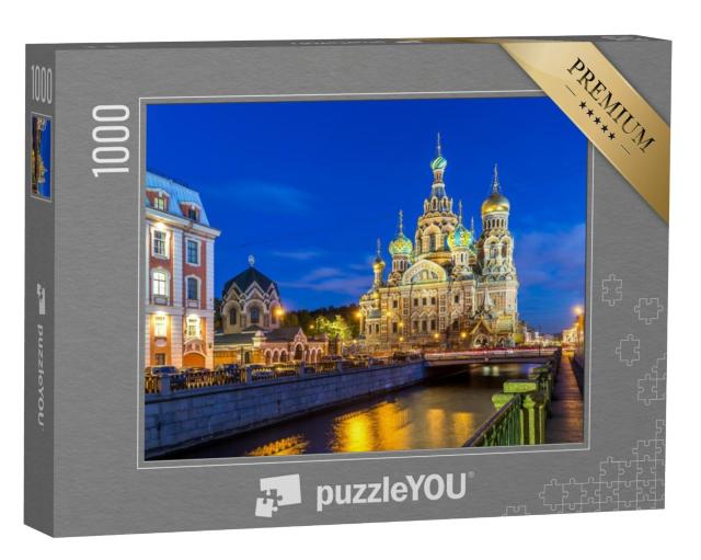 Puzzel 1000 stukjes „Kerk van de Verlosser op Vergoten Bloed, St. Petersburg, Rusland“