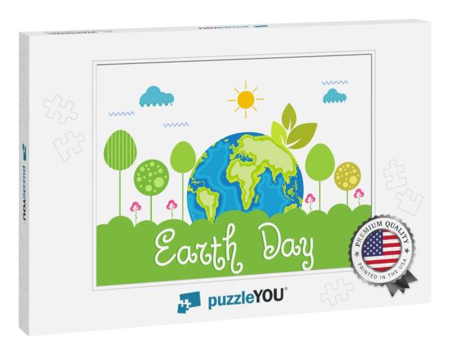 Vector Illustration of Happy Earth Day... Jigsaw Puzzle