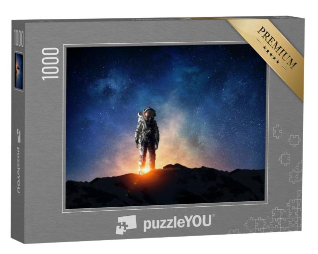 Puzzel 1000 stukjes „Een astronaut en zijn missie“