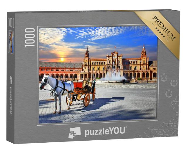 Puzzel 1000 stukjes „Piazza Espana in Sevilla, Andalusië, Spanje“