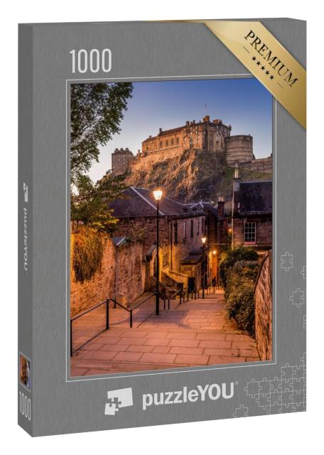 Puzzle 1000 Teile „Edinburgh Castle vom Heriot Place aus“