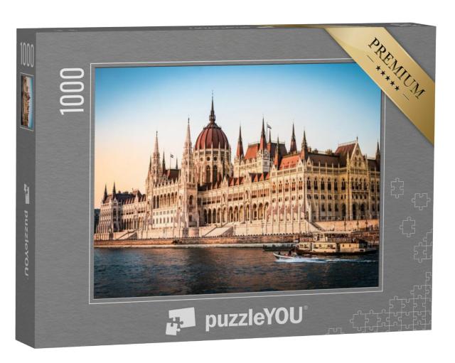 Puzzel 1000 stukjes „Hongaars Nationaal Parlement en de Donau in Boedapest, Hongarije“