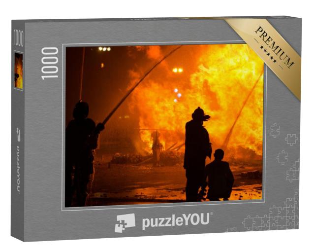 Puzzel 1000 stukjes „Brandweer in actie“