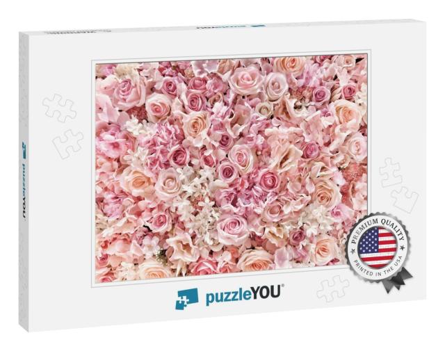 Beautiful Summer Flowers as Background. Blossoming Delica... Jigsaw Puzzle