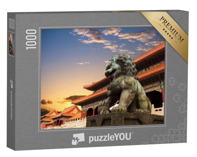 Puzzel 1000 stukjes „De Verboden Stad bij zonsondergang, Beijing“