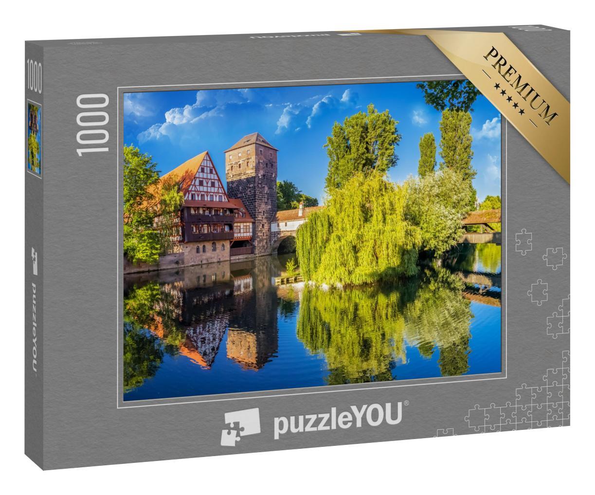 Puzzle 1000 Teile „Die historische Altstadt von Nürnberg an der Pregnitz“