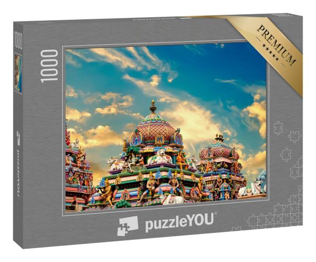 Puzzle 1000 Teile „Bild von bunten Gopura in Tamil Nadu, Indien“