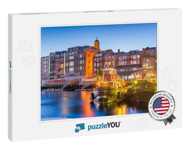 Portsmouth, New Hampshire, USA Town Cityscape on the River... Jigsaw Puzzle